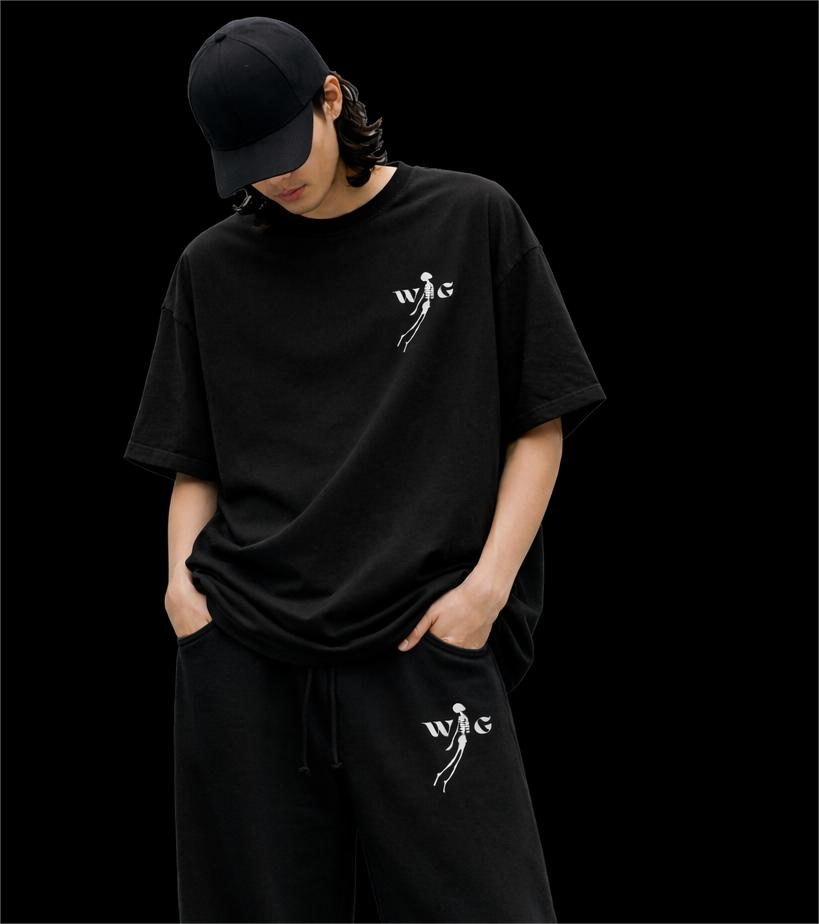 WG Oversized Streetwear Set – Black (Tee + Sweatpants)