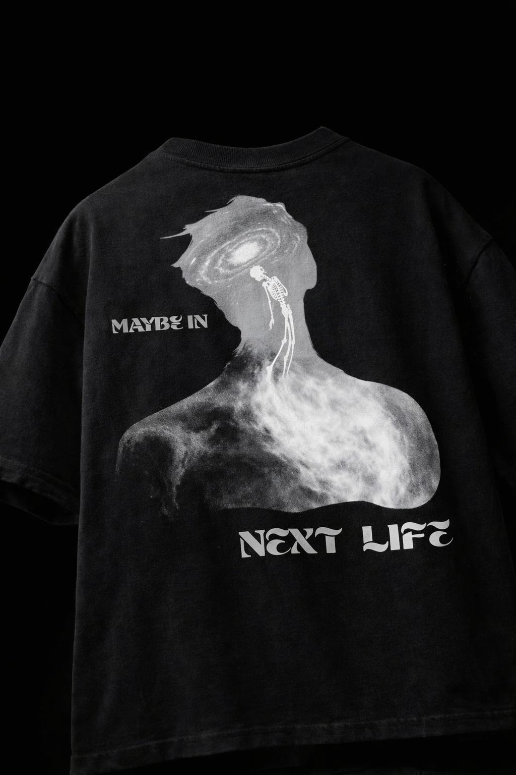 Maybe In Next Life Oversized Graphic Tee – Black Streetwear T-Shirt